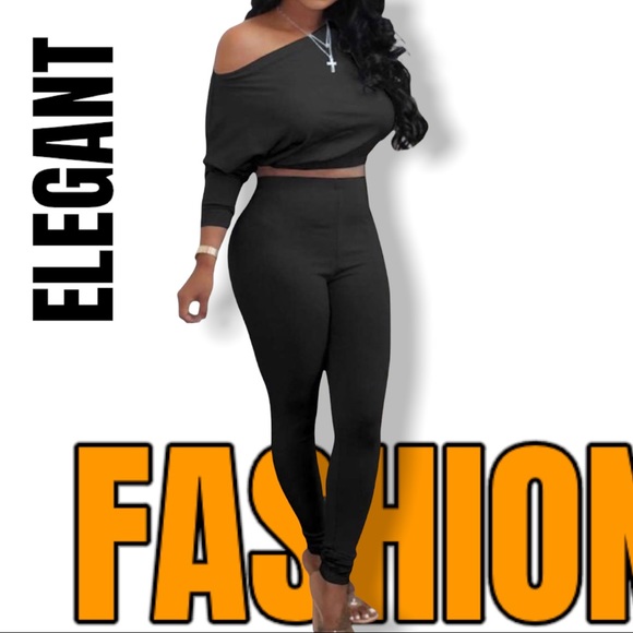 De’Cheri Pants - Off Shoulder Stretch Knit Set